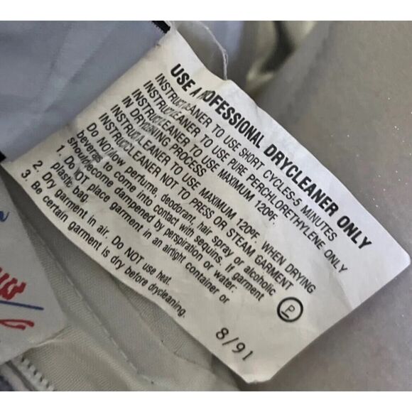 Vtg Karen Okada For David Howard 1980s Purple Lace Faux Pearl Dress Gown US 10 - Picture 16 of 16